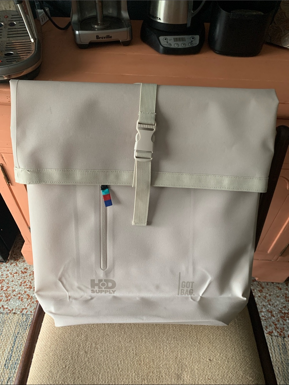 GOT BAG Off-White Rolltop Recycled Ocean Plastic Backpack